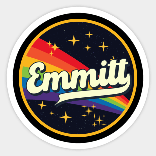 Emmitt // Rainbow In Space Vintage Style Sticker